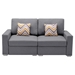 Auricel 67" Loveseat with Pillows and Interchangeable Legs - Gray Linen Fabric - CAB4625