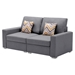 Auricel 67" Loveseat with Pillows and Interchangeable Legs - Gray Linen Fabric - CAB4625