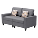 Auricel 67" Loveseat with Pillows and Interchangeable Legs - Gray Linen Fabric - CAB4625