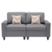 Auricel 67" Loveseat with Pillows and Interchangeable Legs - Gray Linen Fabric - CAB4625