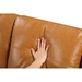 Ullman 71" Irine Faux Leather Sectional Sofa with Ottoman - Ginger - CAB4637