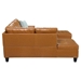 Ullman 71" Irine Faux Leather Sectional Sofa with Ottoman - Ginger - CAB4637