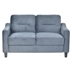 Ipswich 54" Loveseat Sectional - Gray Velvet Fabric