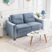 Ipswich 54" Loveseat Sectional - Gray Velvet Fabric - CAB4639