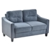 Ipswich 54" Loveseat Sectional - Gray Velvet Fabric - CAB4639