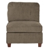 Lullaby Contemporary 1-Piece Armless Chair - Tan Color Chenille Fabric