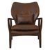 Eldra Accent Chair - Brown Microfiber