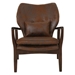 Eldra Accent Chair - Brown Microfiber - CAB4645