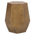 Solezza Metal Hammered End Table - Brushed Antique Gold