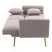 Casa Vita Loveseat Sofa - Grey Teddy Velvet - Metal Feet - CAB4664