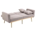 Casa Vita Loveseat Sofa - Grey Teddy Velvet - Metal Feet - CAB4664