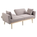 Casa Vita Loveseat Sofa - Grey Teddy Velvet - Metal Feet - CAB4664