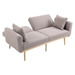 Casa Vita Loveseat Sofa - Grey Teddy Velvet - Metal Feet - CAB4664