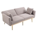 Casa Vita Loveseat Sofa - Grey Teddy Velvet - Metal Feet - CAB4664