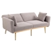 Casa Vita Loveseat Sofa - Grey Teddy Velvet - Metal Feet - CAB4664