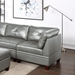 Bramston Contemporary Genuine Leather 1-Piece Corner Wedge - Grey Color - Tufted Seat - CAB4694