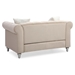 Calan Loveseat - Beige Velvet - Hand Painted Wood Legs - CAB4697