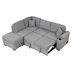 Planora 87" Sleeper Sofa Bed - Gray Linen Fabric