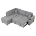 Planora 87" Sleeper Sofa Bed - Gray Linen Fabric - CAB4704