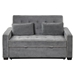 Orindra 66" Linen Upholstered Sleeper Bed - Charcoal Gray - CAB4740