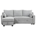 Aspira 90" Pull Out Sleeper Sofa - L-Shaped Couch Convertible Sofa Bed with Storage Chaise - Storage Racks and USB Ports - Light Grey