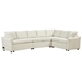 Cannelle 124" Sectional Sofa Bed - Beige Chenille Fabric - CAB4860