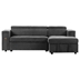 Nestria 96" Pull-Out Sofa Bed - L-Shape Sectional - Adjustable Headrest - Wireless Charging - Cup Holders - Hidden Storage - Grey