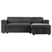 Nestria 96" Pull-Out Sofa Bed - L-Shape Sectional - Adjustable Headrest - Wireless Charging - Cup Holders - Hidden Storage - Grey - CAB4878