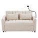 Noventa 55" Convertible Sofa Bed Loveseat with Three USB Ports - Beige - CAB4883