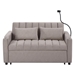 Noventa 55" Convertible Sofa Bed Loveseat with Three USB Ports - Light Grey - CAB4884