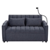 Noventa 55" Convertible Sofa Bed Loveseat - Blue Gray - Bella Fabric