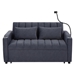 Noventa 55" Convertible Sofa Bed Loveseat - Blue Gray - Bella Fabric - CAB4885