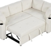 Pavonis 87" L-Shape Sofa Bed Pull-out Sleeper Sofa with Wheels - Beige - CAB4888