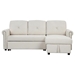 Envoria 83" Modern Convertible Sleeper Sofa Bed with Storage Chaise - Beige - CAB4928