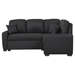 Cyverna 87" Sectional Sleeper Sofa with USB Charging Port and Plug Outlet - Black Linen Fabric - CAB4934