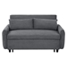 Fialora 57" Loveseat Sofa Bed - Dark Grey Corduroy Fabric - Plastic Legs - CAB4952