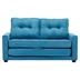 Nexariva 59" Loveseat Sofa with Pull-Out Bed - Blue Chenille Fabric