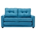 Nexariva 59" Loveseat Sofa with Pull-Out Bed - Blue Chenille Fabric - CAB4975