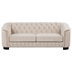 Emeris 82" Mid Century Modern Sofa - Beige Velvet Upholstered Sofa Couch - Thick Removable Seat Cushion