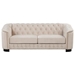 Emeris 82" Mid Century Modern Sofa - Beige Velvet Upholstered Sofa Couch - Thick Removable Seat Cushion - CAB5014