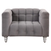 Nyranda 42" Modern Sofa - Dutch Fluff Upholstered - Gray