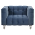 Nyranda 42" Modern Sofa - Dutch Fluff Upholstered - Blue