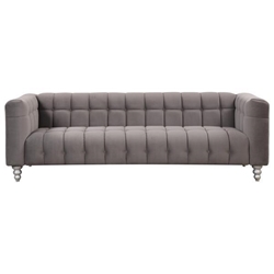 Nyranda 89" Modern Sofa - Dutch Fluff Upholstered - Gray 