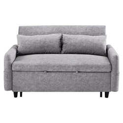 Volana 55" Loveseat Sofa Bed - Grey Microfiber Fabric 