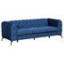 Blavarth 85" Velvet Upholstered Sofa - Blue with Sturdy Metal Legs