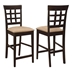 Gabriel Lattice Back Counter Chair Cappuccino - Set of 2