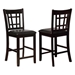 Lavon Wood Counter Chair with Espresso Finish Legs and Black Leatherette Upholstery - Set of 2 - COA1164