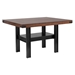 Patterson 59"W x 47"L Counter Height Dining Table Mango Oak - Black Finish Base - COA1404