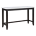 Toby 60"W x 20"L Marble Counter Dining Table - Rustic Espresso