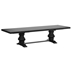 Florence 94"W x 42"L Extension Dining Table Distressed - Black